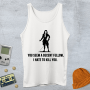 Printify Tank Top XS / White Hate to kill you - Tank Top