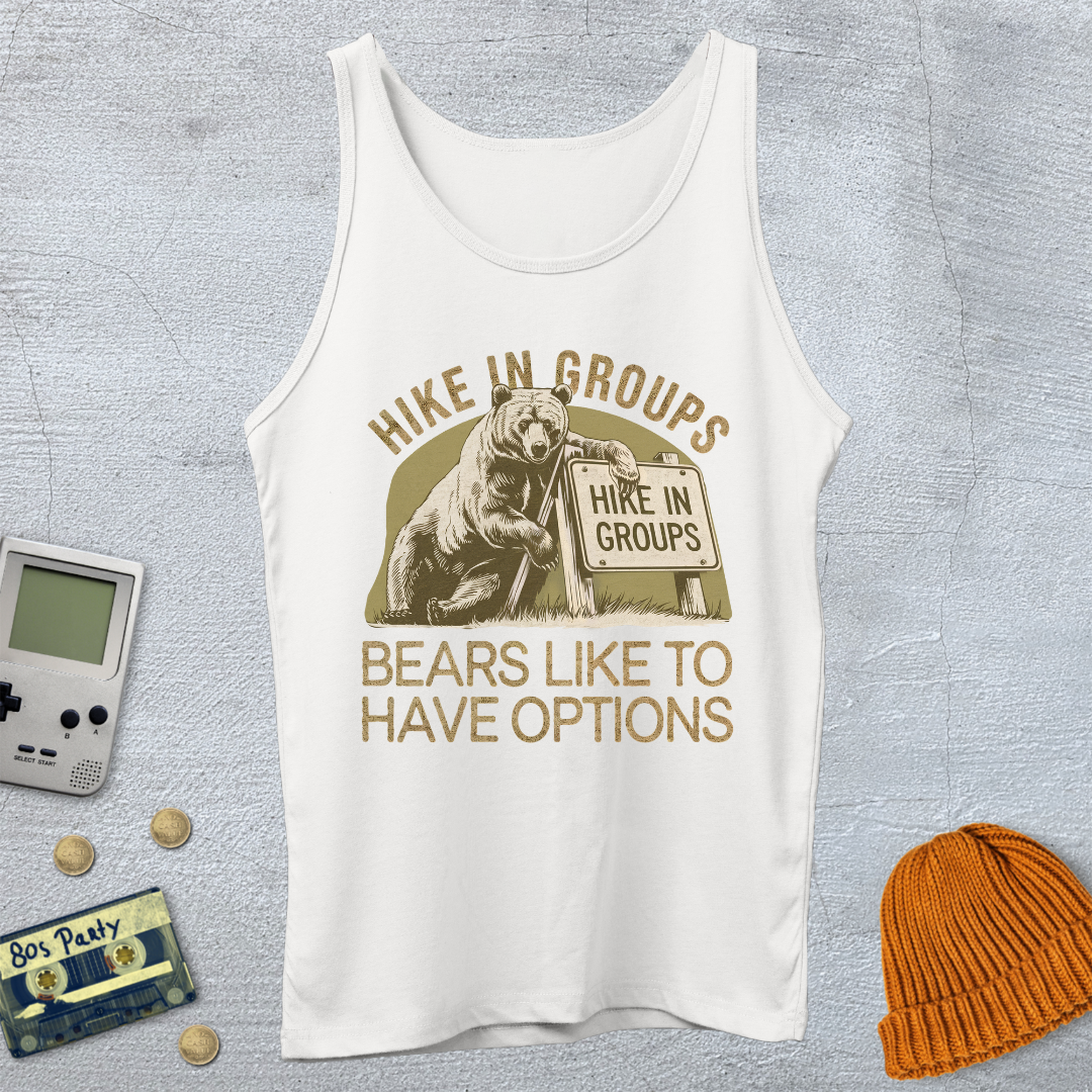 Printify Tank Top XS / White Hike in Groups - Tank Top