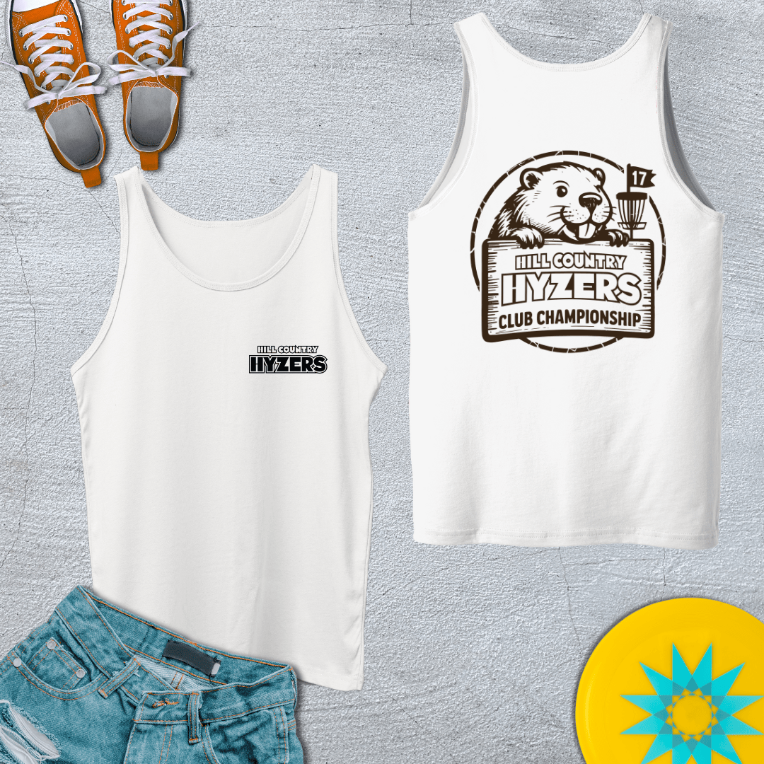 Printify Tank Top XS / White Hill Country Hyzers Disc Golf Championship - Tank Top