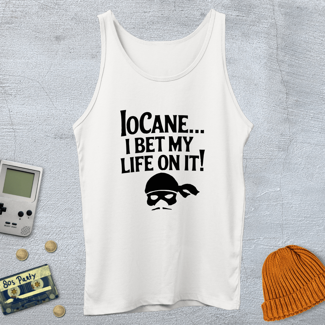 Printify Tank Top XS / White Iocane Bet my life - Tank Top