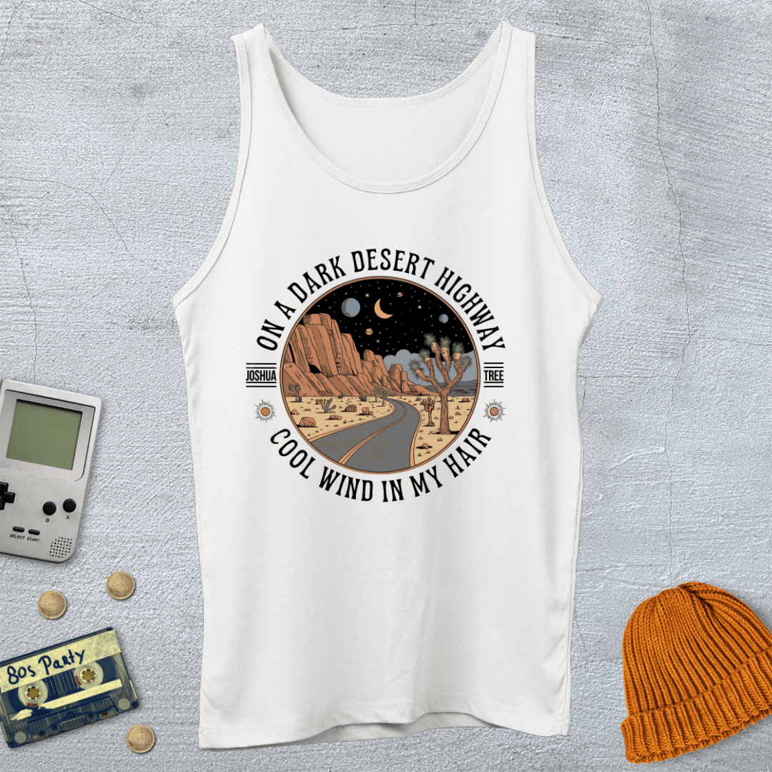 Printify Tank Top XS / White Joshua Tree Hwy - Tank Top