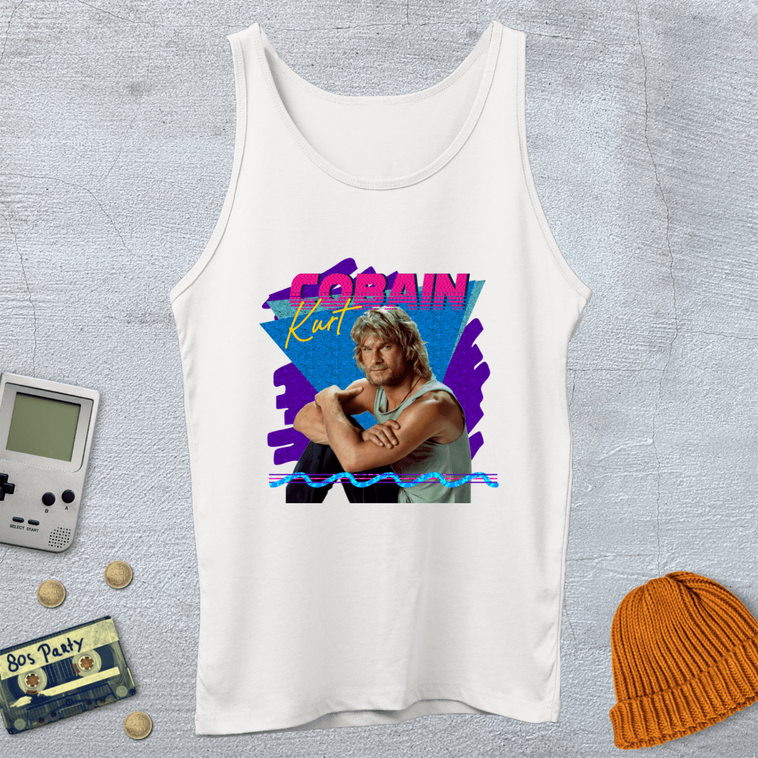 Printify Tank Top XS / White Kurt Cobain  - Tank Top