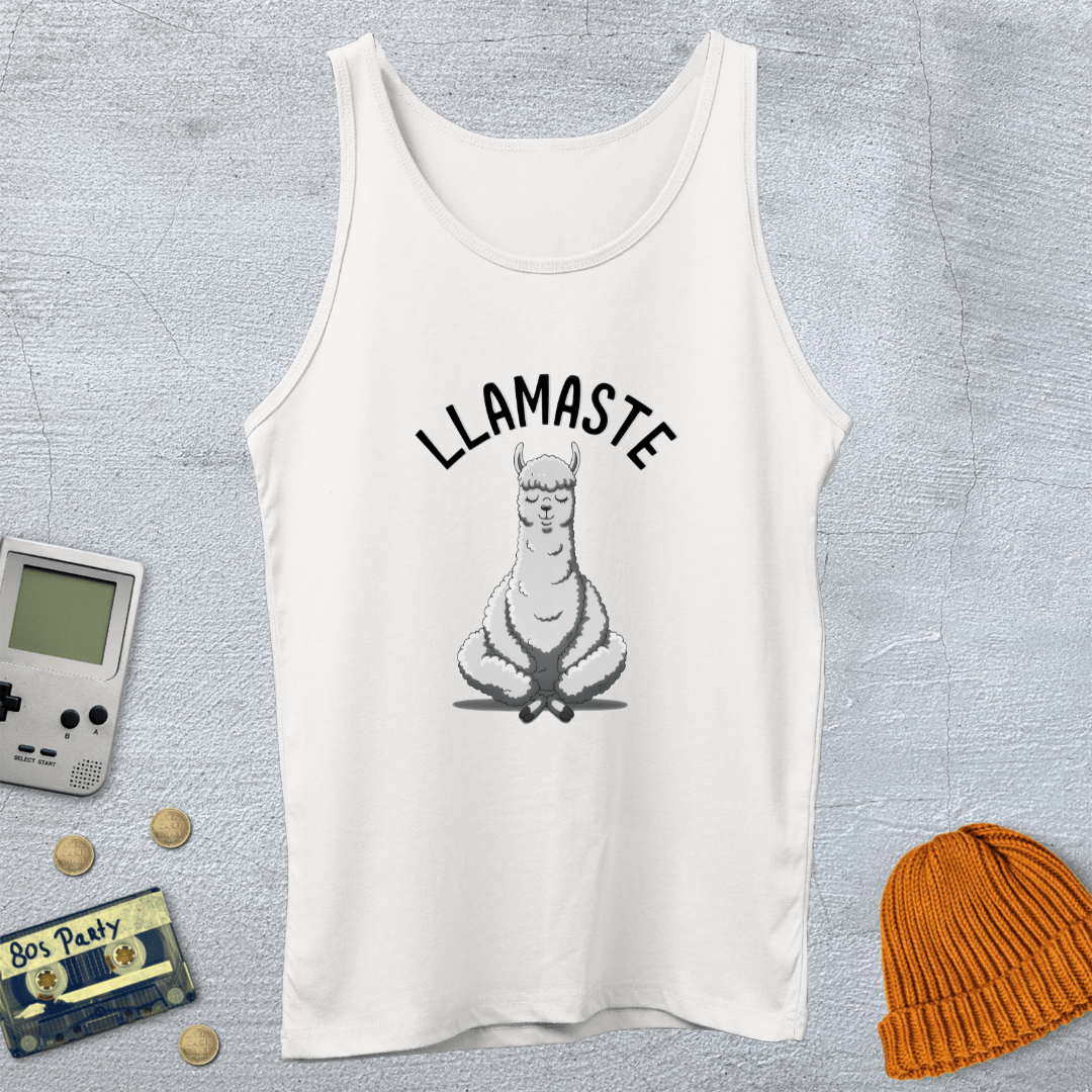 Printify Tank Top XS / White Llamaste - Tank Top