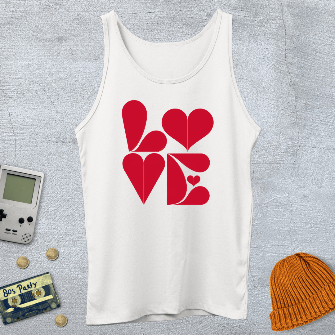 Printify Tank Top XS / White LOVE - Tank Top