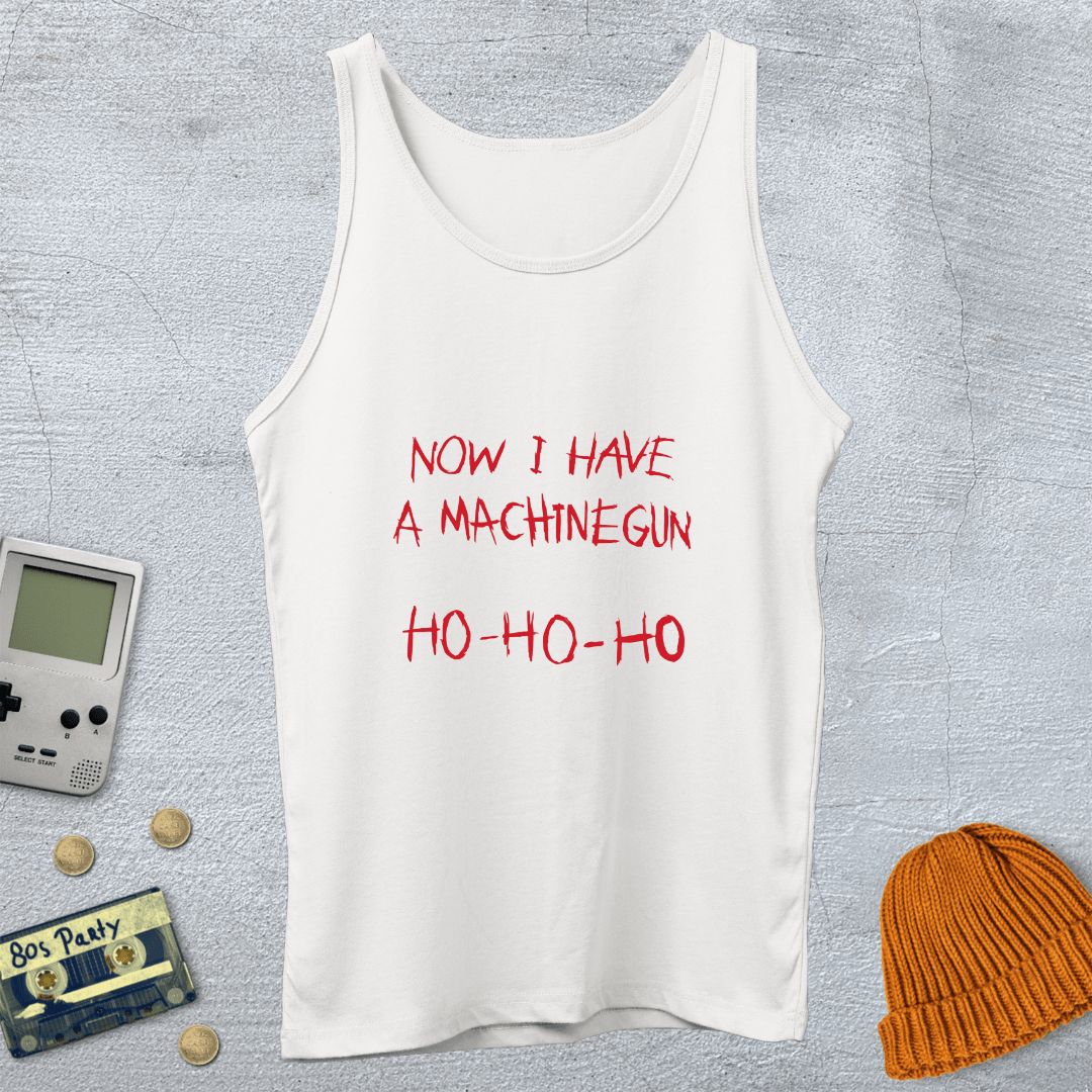 Printify Tank Top XS / White Machine Gun - Tank Top