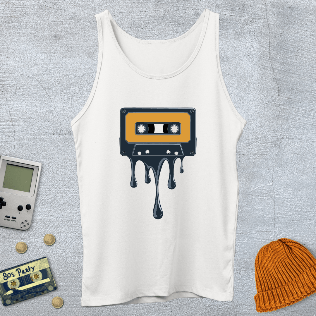 Printify Tank Top XS / White Melted Cassette - Tank Top