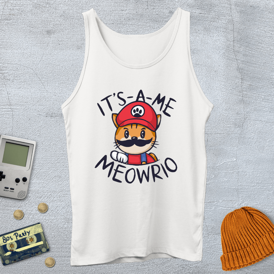 Printify Tank Top XS / White Meowrio - Tank Top