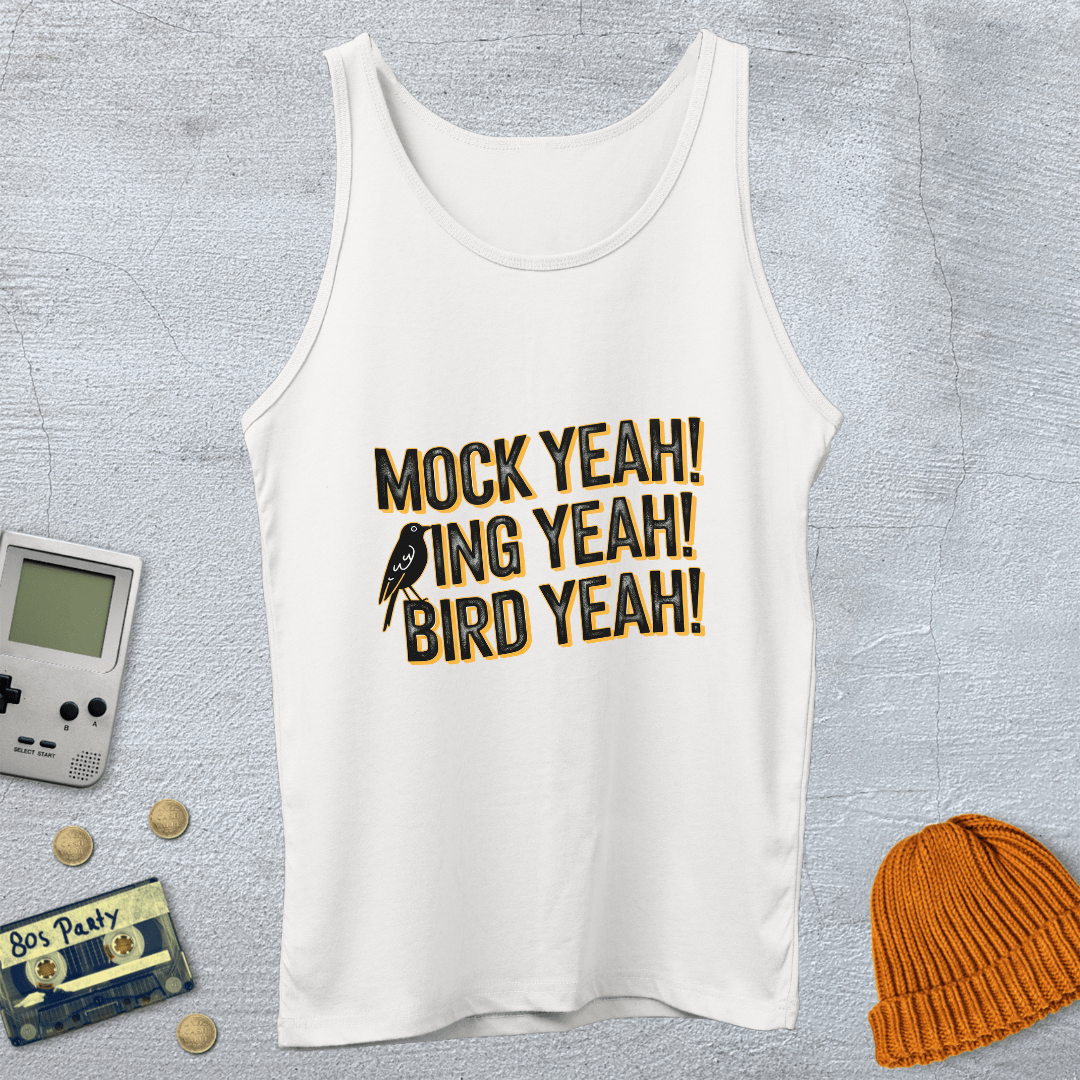 Printify Tank Top XS / White Mocking Bird  - Tank Top