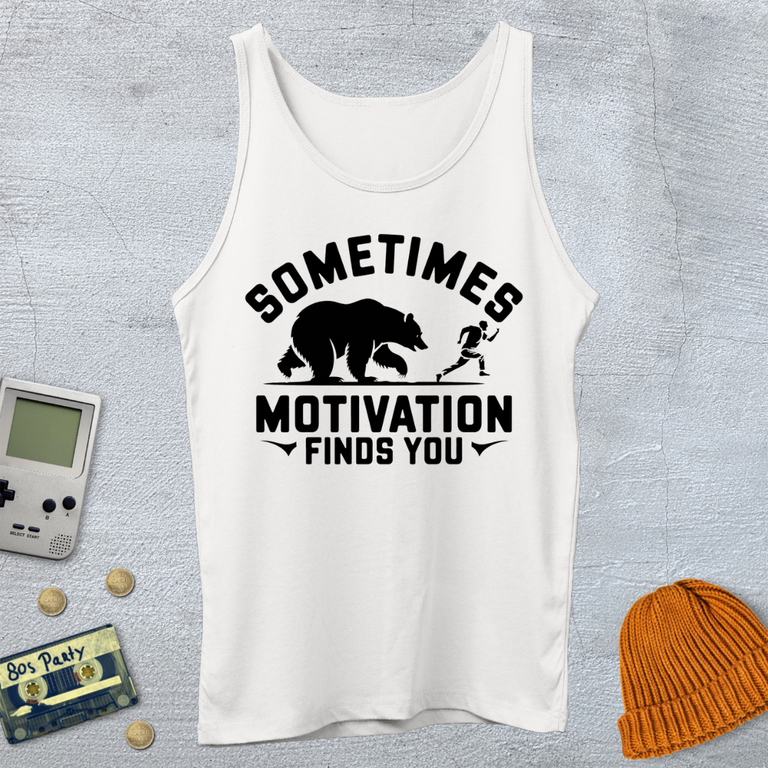 Printify Tank Top XS / White Motivation Finds You - Tank Top