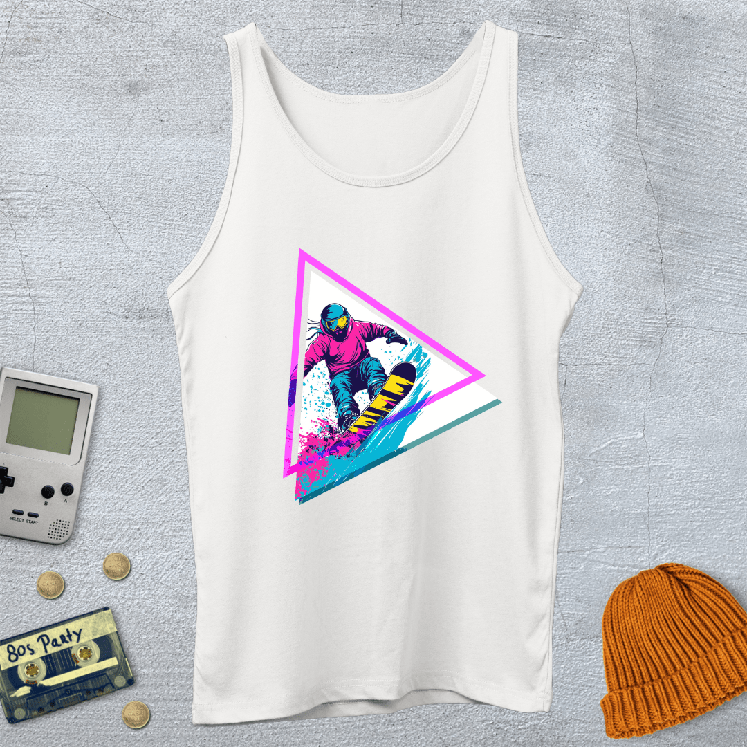 Printify Tank Top XS / White Neon Triangle Shred - Tank Top