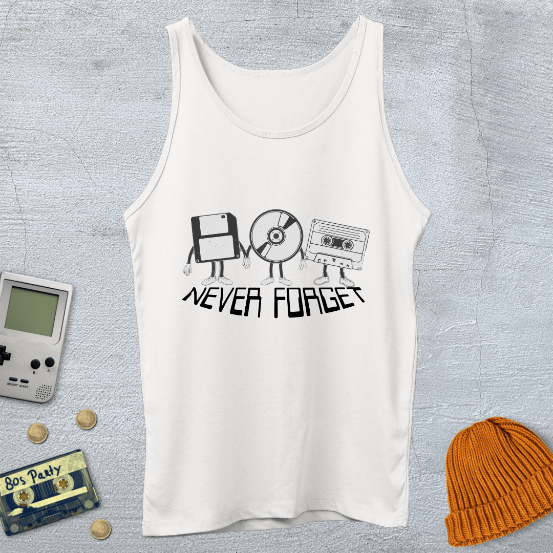Printify Tank Top XS / White Never Forget - Tank Top