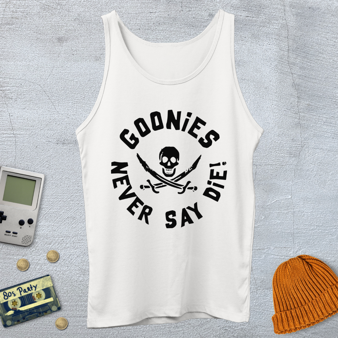 Printify Tank Top XS / White Never say die - Tank Top