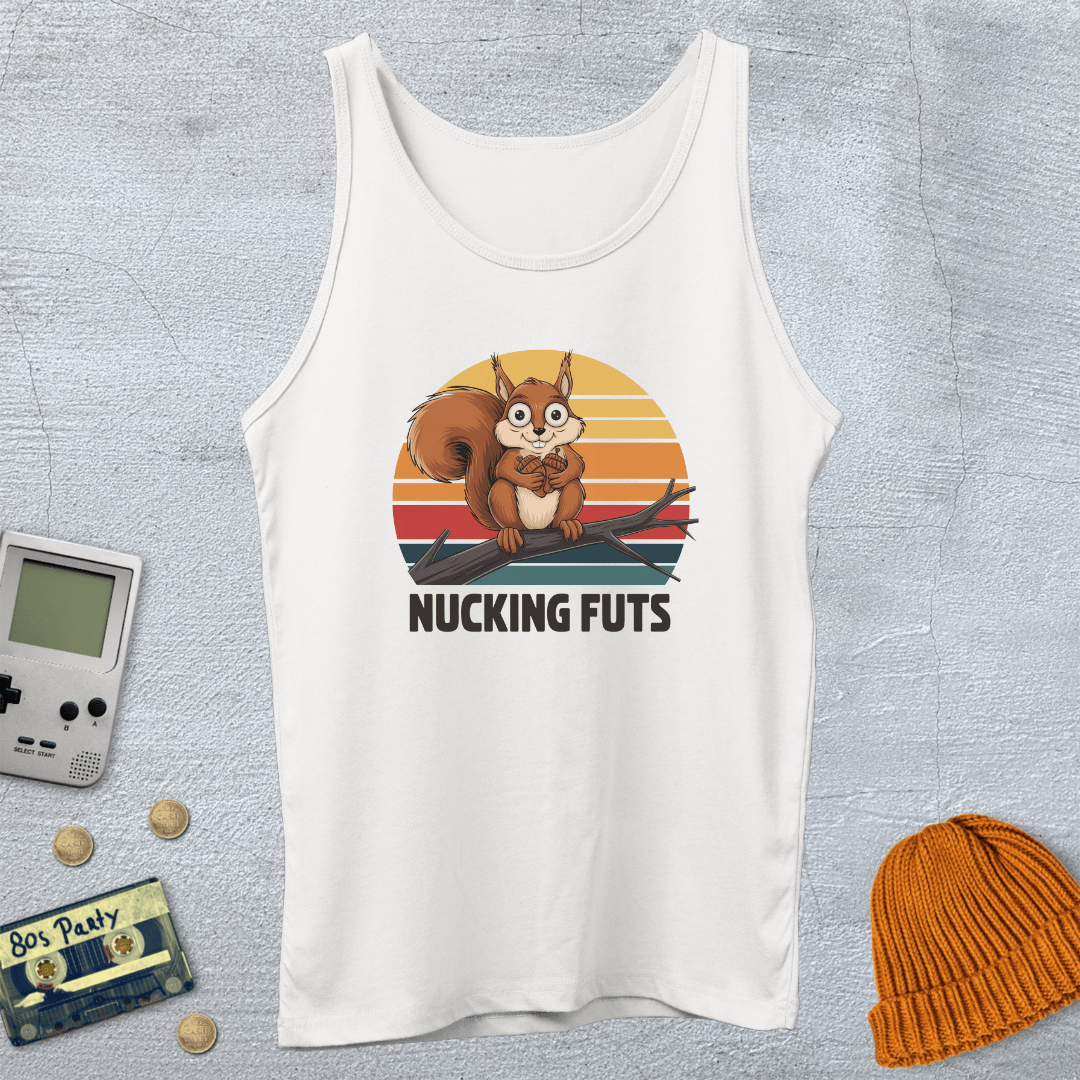 Printify Tank Top XS / White Nucking Futs  - Tank Top