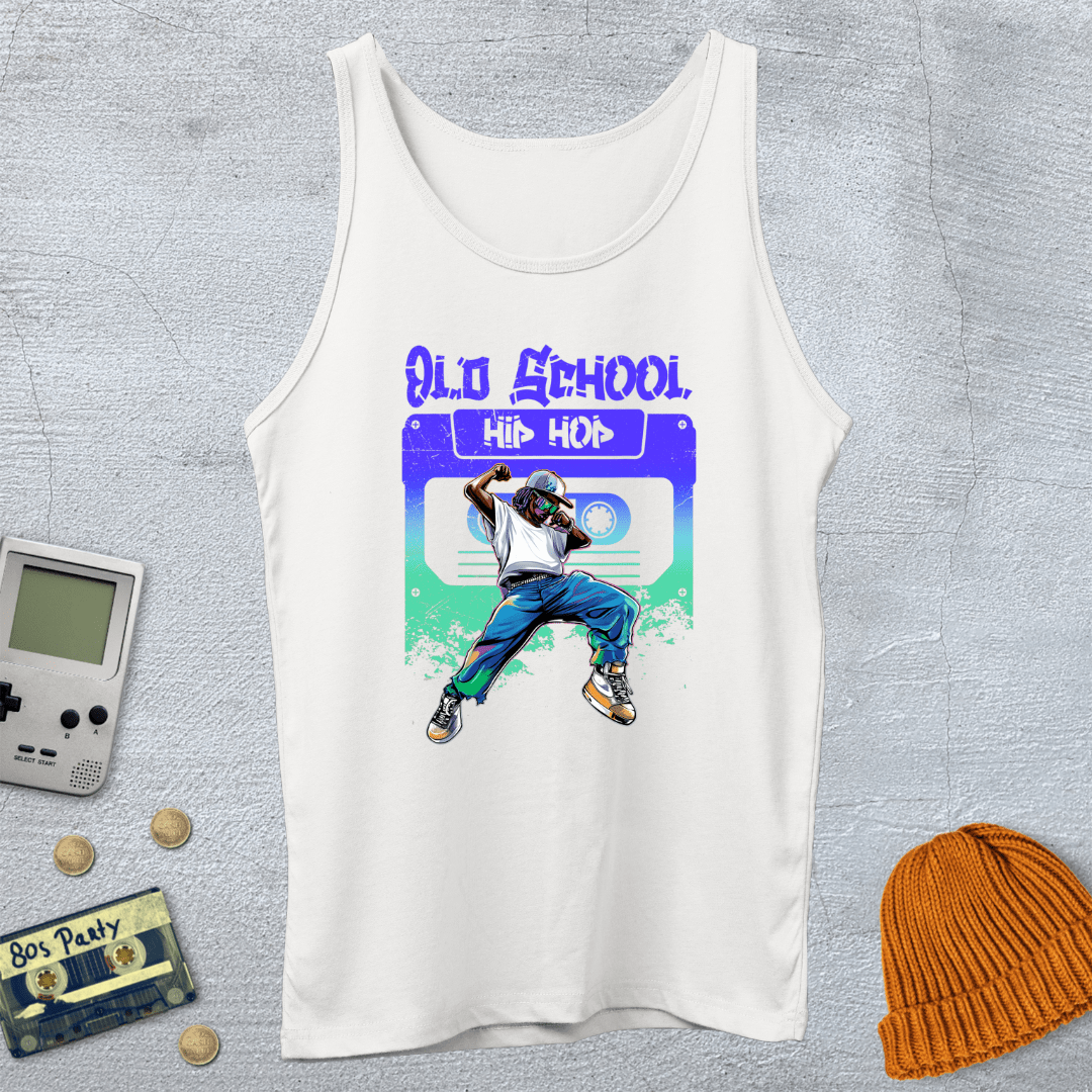 Printify Tank Top XS / White Old School HipHop - Tank Top