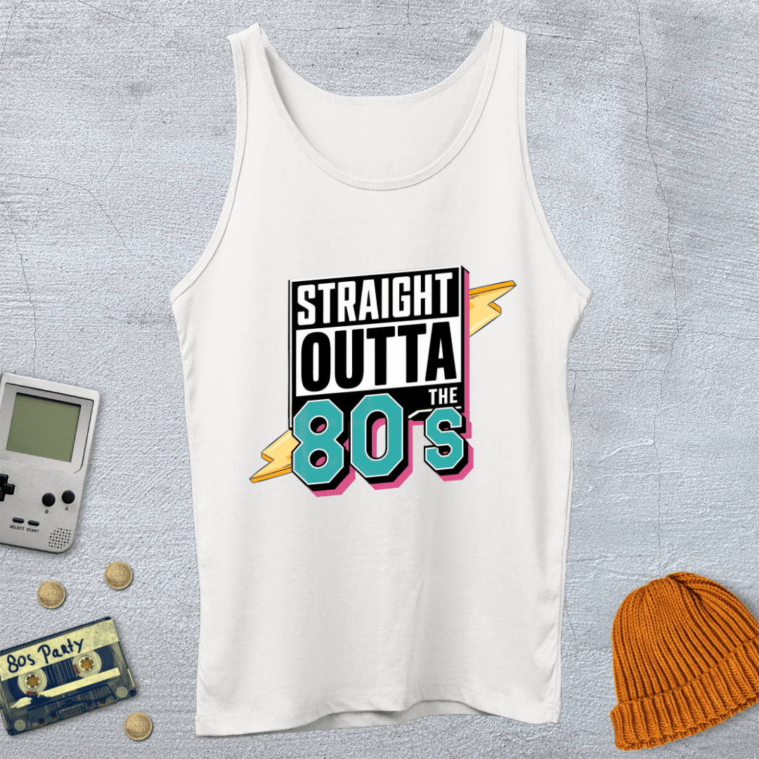Printify Tank Top XS / White Outta the 80s - Tank Top