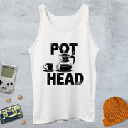 Printify Tank Top XS / White Pot Head - Tank Top