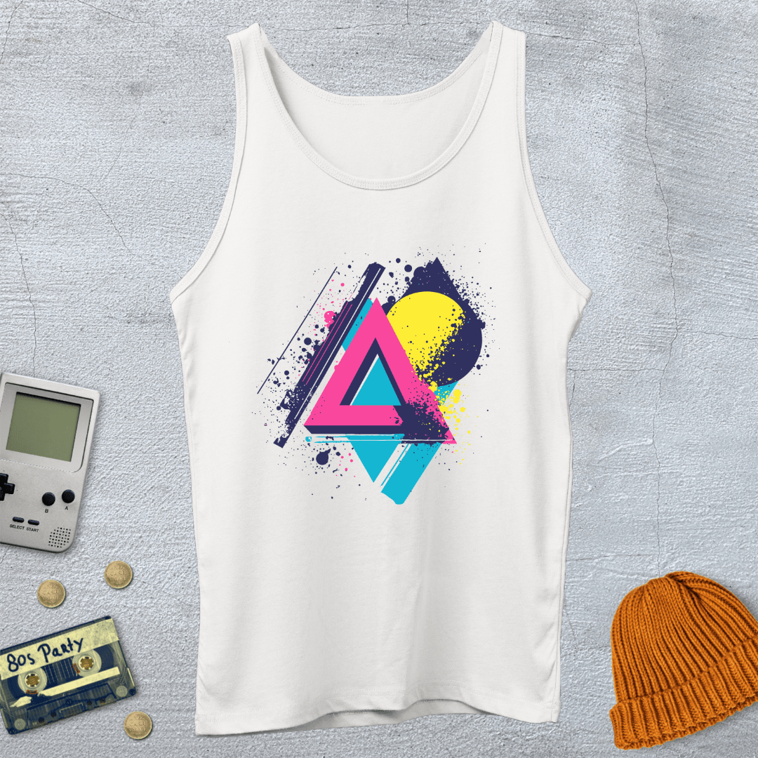 Printify Tank Top XS / White Retro Abstract - Tank Top