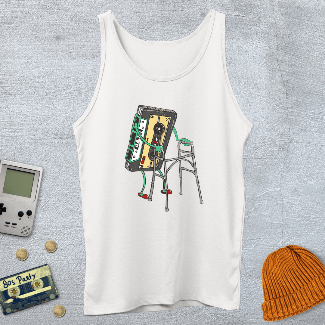 Printify Tank Top XS / White Retro Cassette - Tank Top
