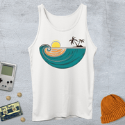 Printify Tank Top XS / White Retro Tropical Bliss - Tank Top