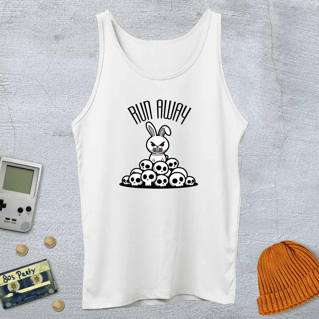 Printify Tank Top XS / White Run Away - Tank Top