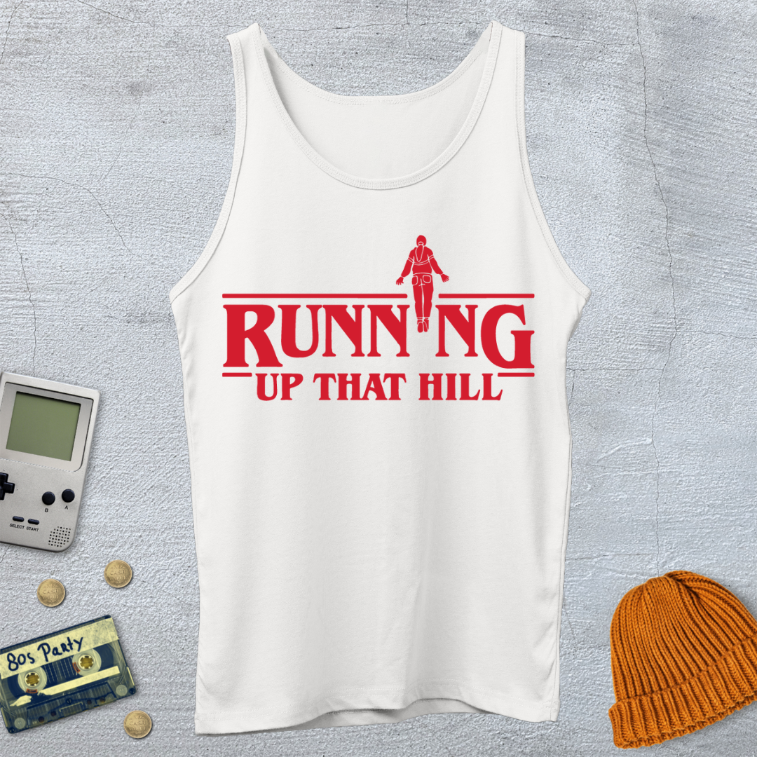 Printify Tank Top XS / White Running up that Hill - Tank Top