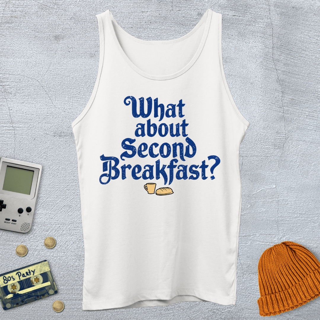 Printify Tank Top XS / White Second Breakfast - Tank Top