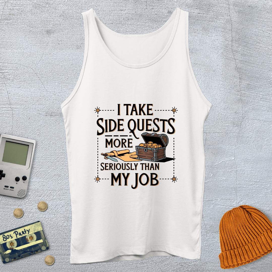 Printify Tank Top XS / White Side Quests - Tank Top