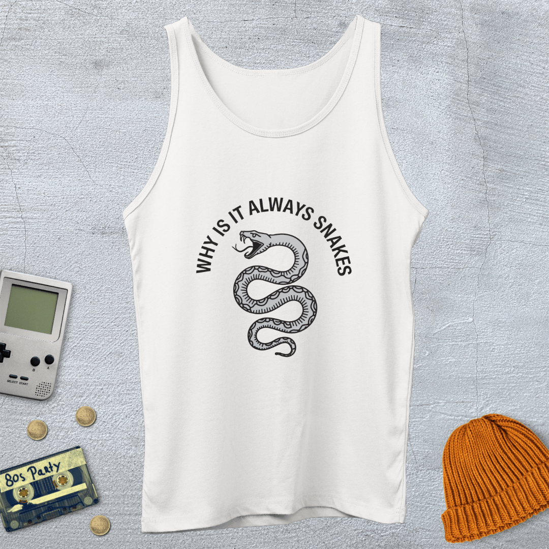 Printify Tank Top XS / White Snakes - Tank Top