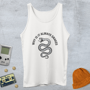 Printify Tank Top XS / White Snakes - Tank Top