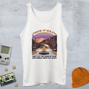 Printify Tank Top XS / White Take it easy - Tank Top