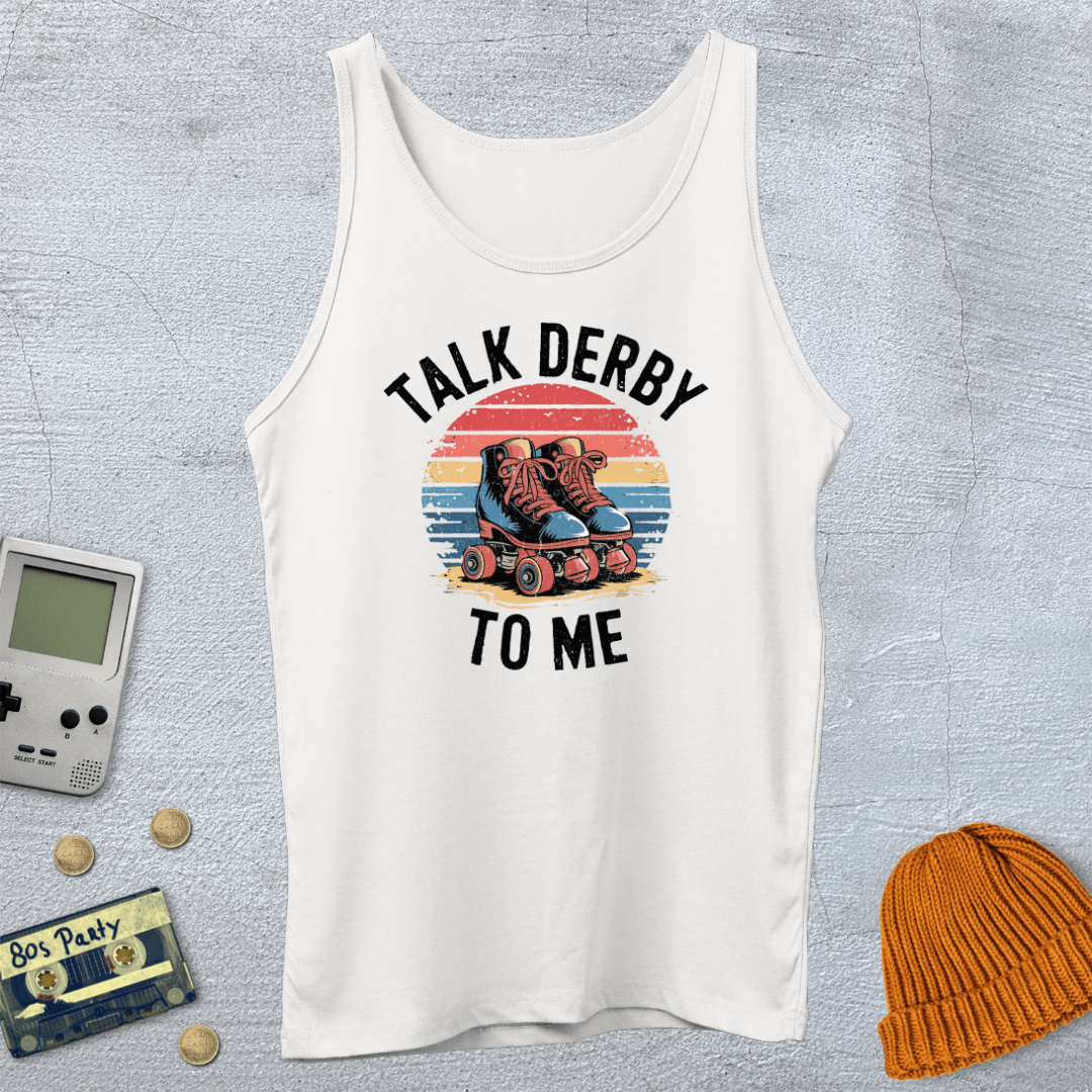 Printify Tank Top XS / White Talk Derby - Tank Top