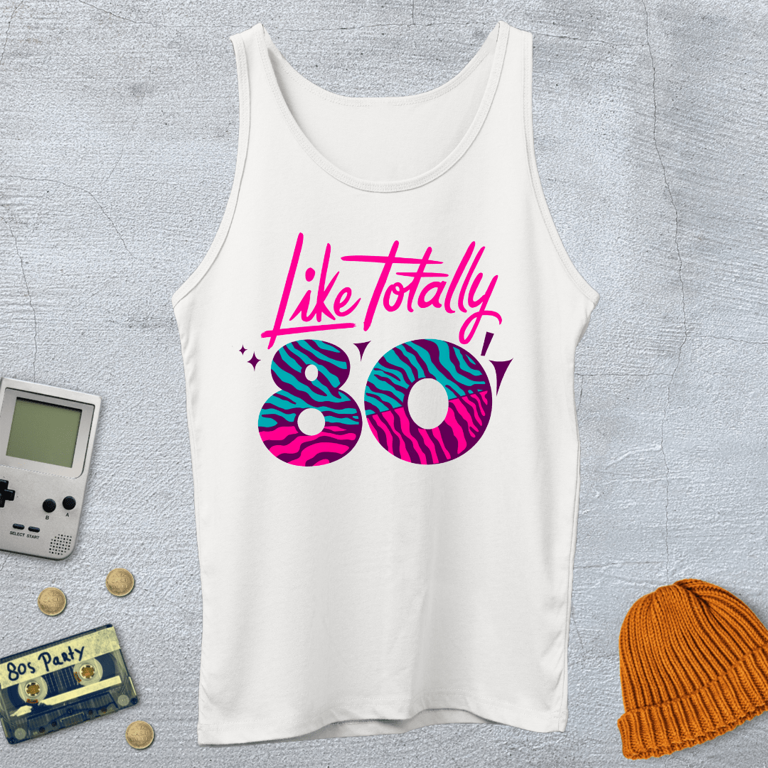 Printify Tank Top XS / White Totally 80s - Tank Top