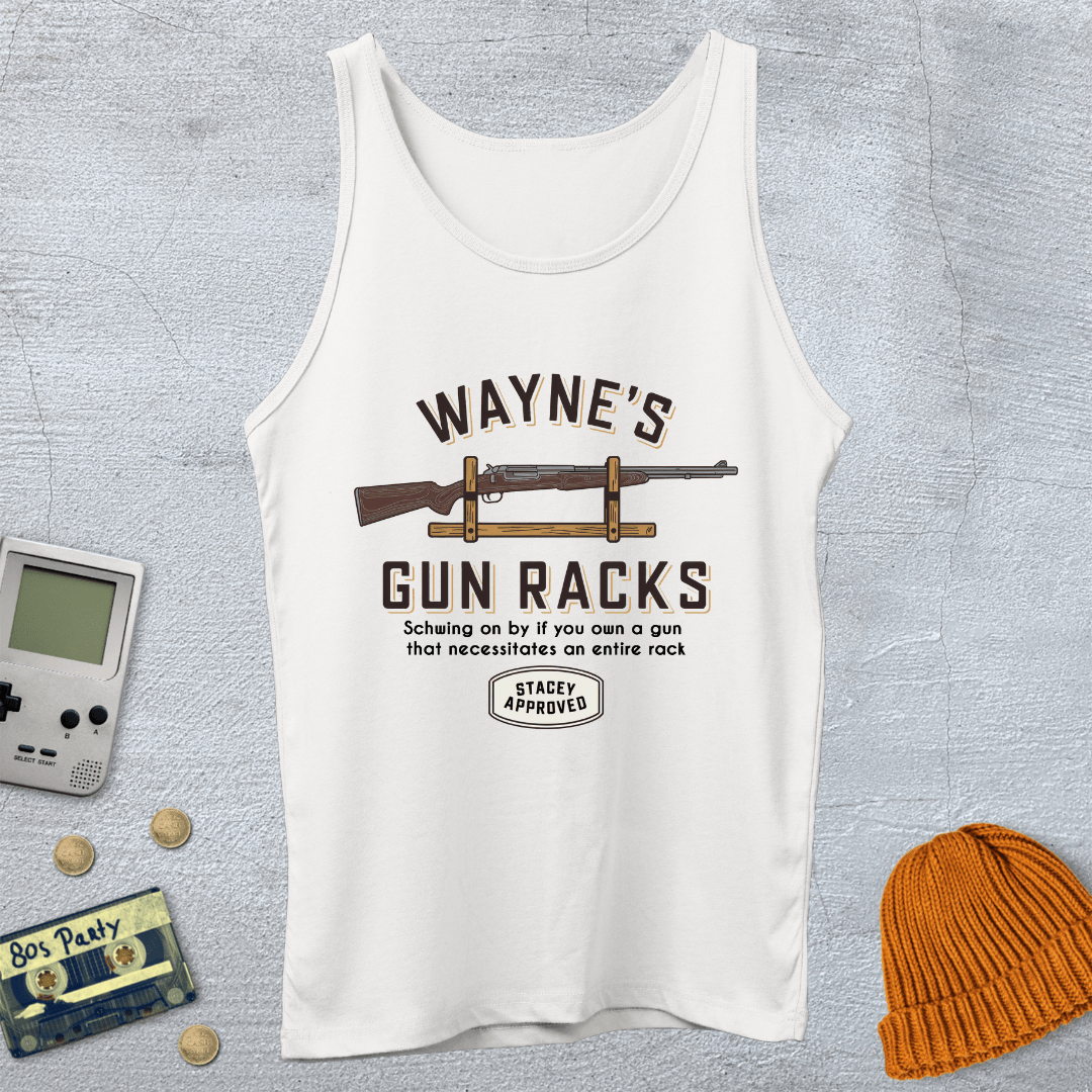 Printify Tank Top XS / White Waynes Guns - Tank Top