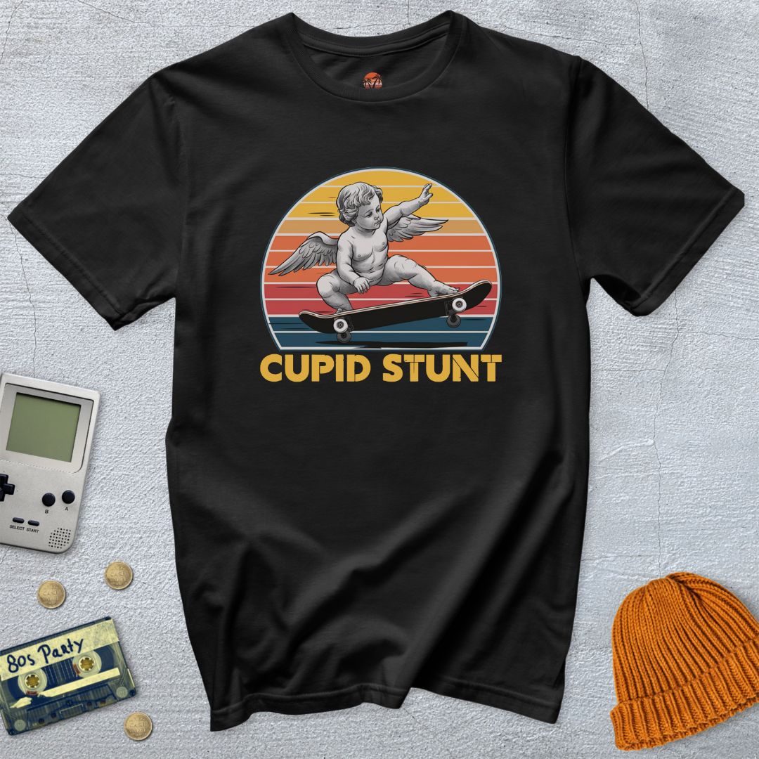 Printify Women's T-shirts Black / XL Cupid Stunt - Shirt