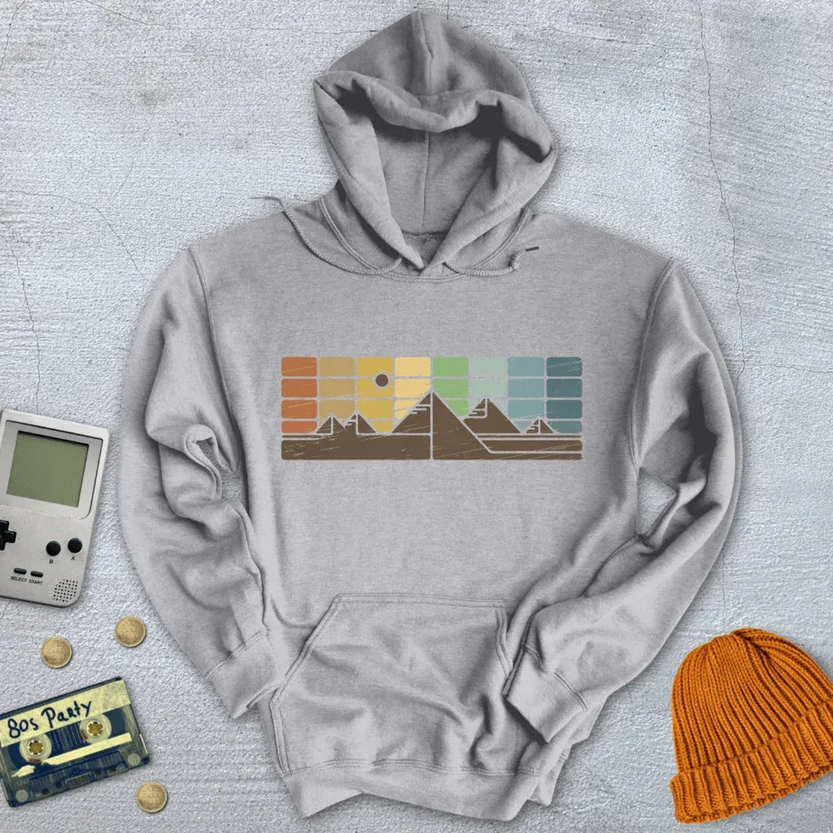 Retro Mountain Horizon - Hoodie